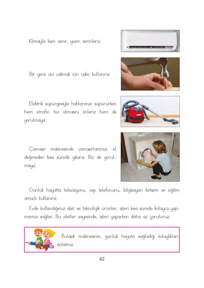 3. Sınıf Hayat Bilgisi Ders Kitabı Cevapları Evren Yayınları Sayfa 62