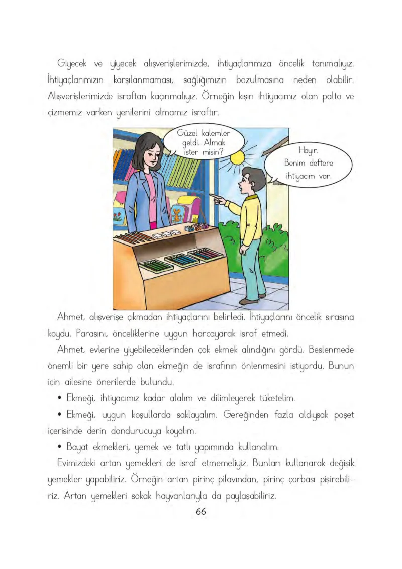 3. Sınıf Hayat Bilgisi Ders Kitabı Cevapları Evren Yayınları Sayfa 66