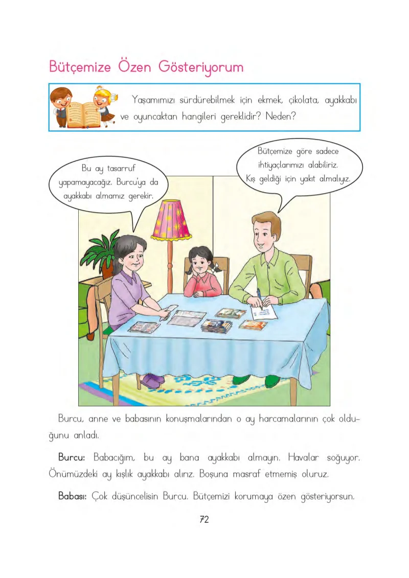 3. Sınıf Hayat Bilgisi Ders Kitabı Cevapları Evren Yayınları Sayfa 72