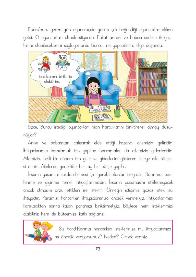 3. Sınıf Hayat Bilgisi Ders Kitabı Cevapları Evren Yayınları Sayfa 73