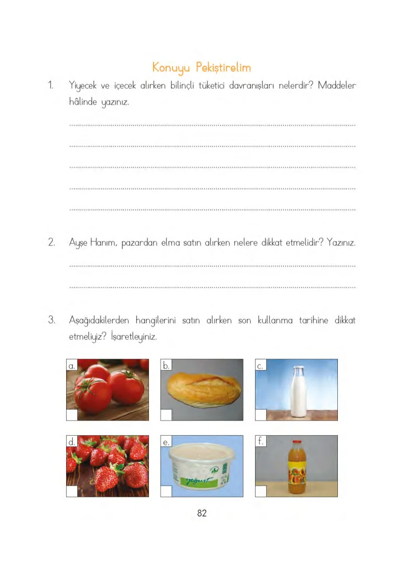 3. Sınıf Hayat Bilgisi Ders Kitabı Cevapları Evren Yayınları Sayfa 82