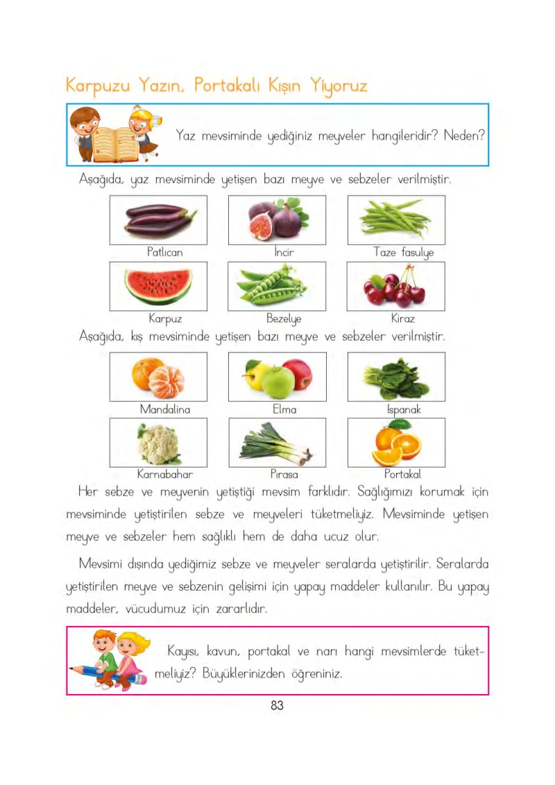 3. Sınıf Hayat Bilgisi Ders Kitabı Cevapları Evren Yayınları Sayfa 83