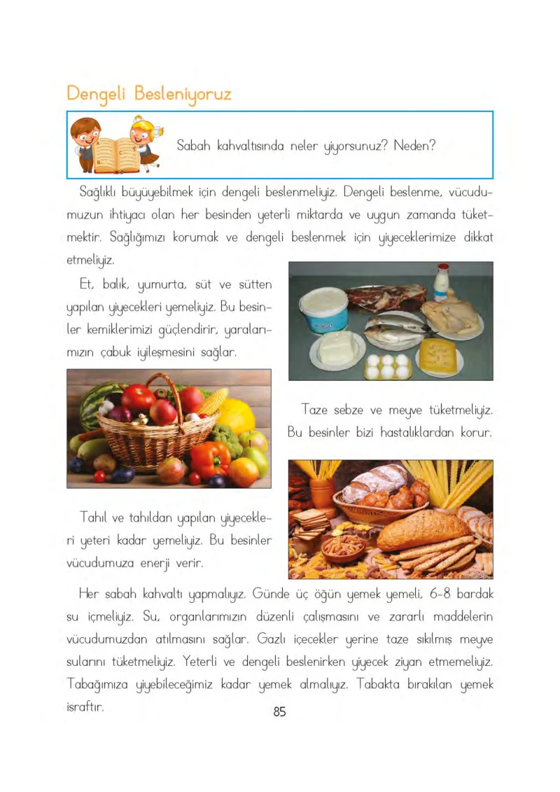 3. Sınıf Hayat Bilgisi Ders Kitabı Cevapları Evren Yayınları Sayfa 85