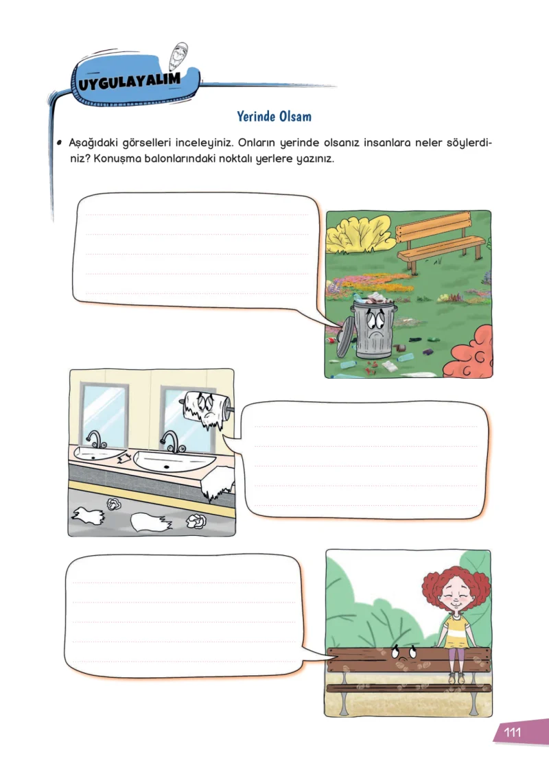 3. Sınıf Hayat Bilgisi Ders Kitabı Cevapları Meb Yayınları 1 Sayfa 111