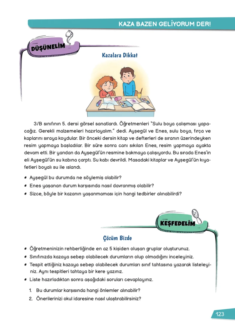 3. Sınıf Hayat Bilgisi Ders Kitabı Cevapları Meb Yayınları 1 Sayfa 123