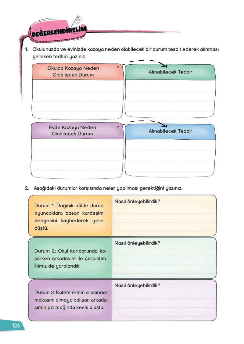 3. Sınıf Hayat Bilgisi Ders Kitabı Cevapları Meb Yayınları 1 Sayfa 126