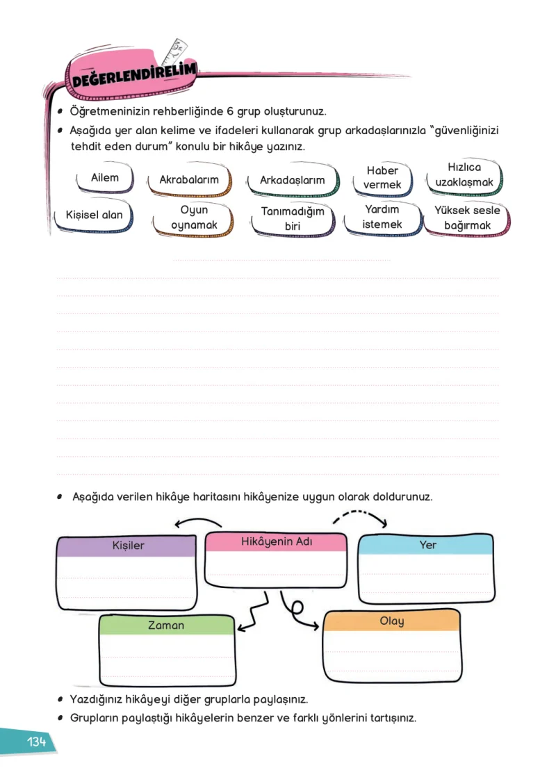 3. Sınıf Hayat Bilgisi Ders Kitabı Cevapları Meb Yayınları 1 Sayfa 134