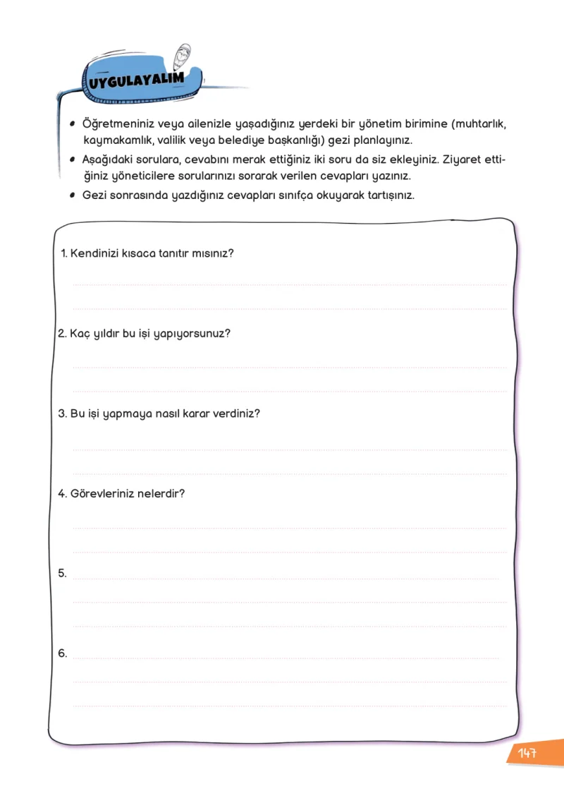 3. Sınıf Hayat Bilgisi Ders Kitabı Cevapları Meb Yayınları 1 Sayfa 147