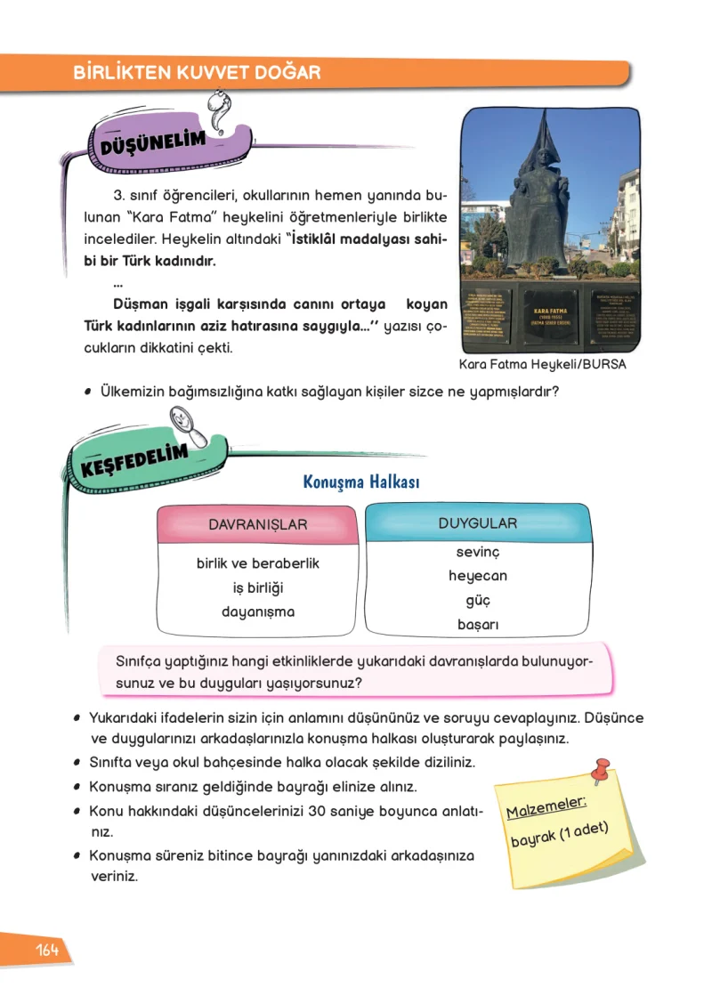 3. Sınıf Hayat Bilgisi Ders Kitabı Cevapları Meb Yayınları 1 Sayfa 164