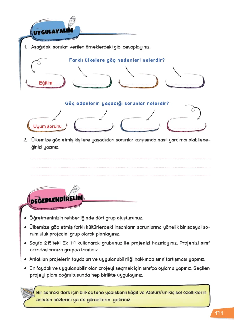 3. Sınıf Hayat Bilgisi Ders Kitabı Cevapları Meb Yayınları 1 Sayfa 171
