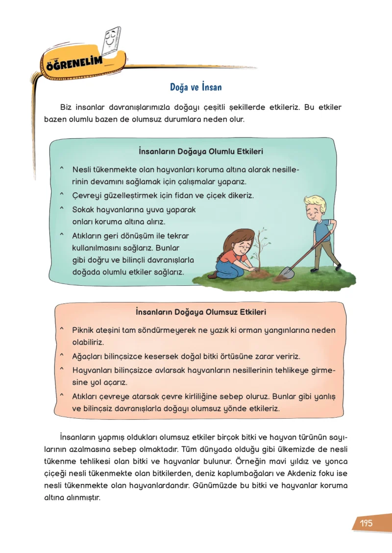 3. Sınıf Hayat Bilgisi Ders Kitabı Cevapları Meb Yayınları 1 Sayfa 195