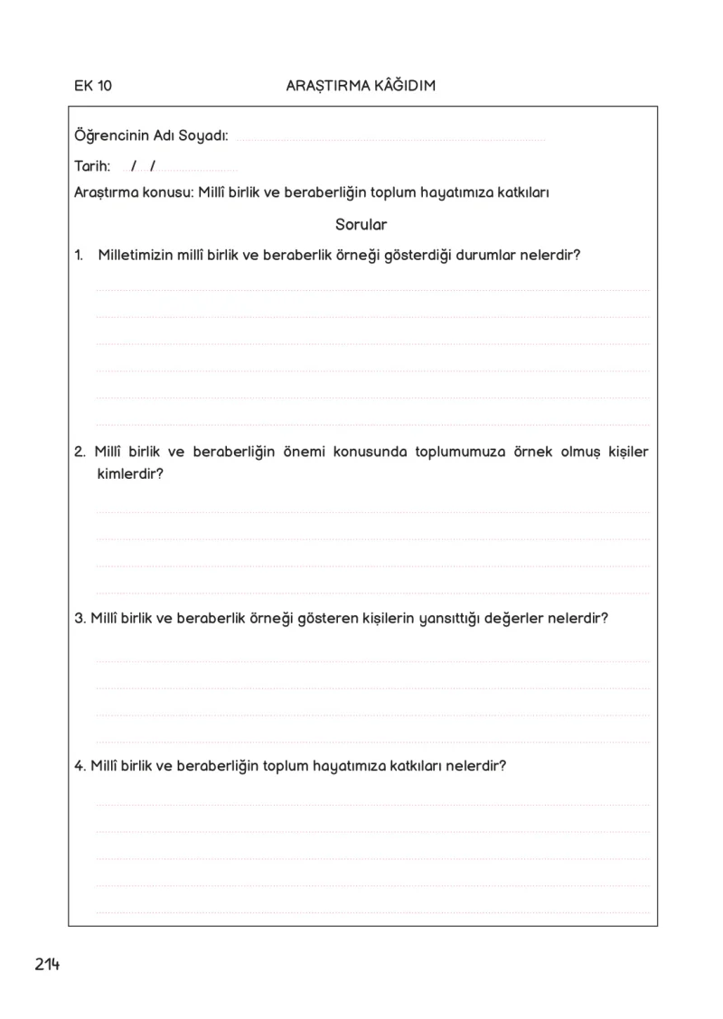 3. Sınıf Hayat Bilgisi Ders Kitabı Cevapları Meb Yayınları 1 Sayfa 214
