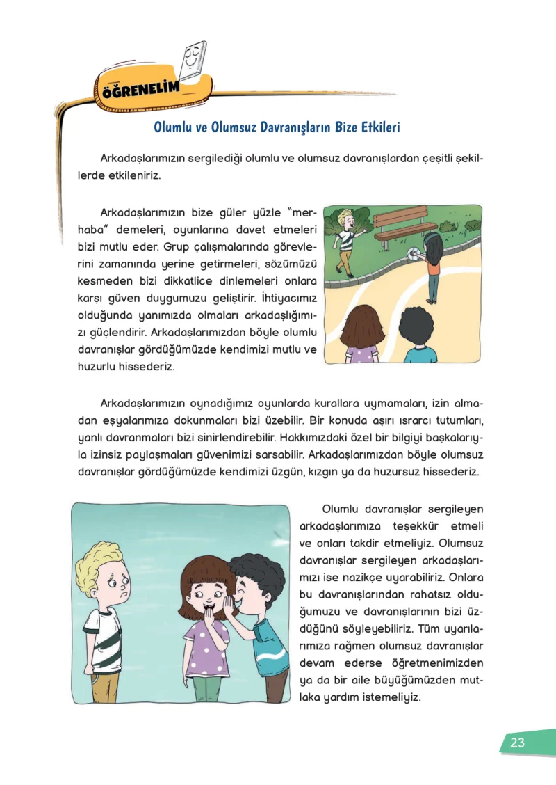3. Sınıf Hayat Bilgisi Ders Kitabı Cevapları Meb Yayınları 1 Sayfa 23