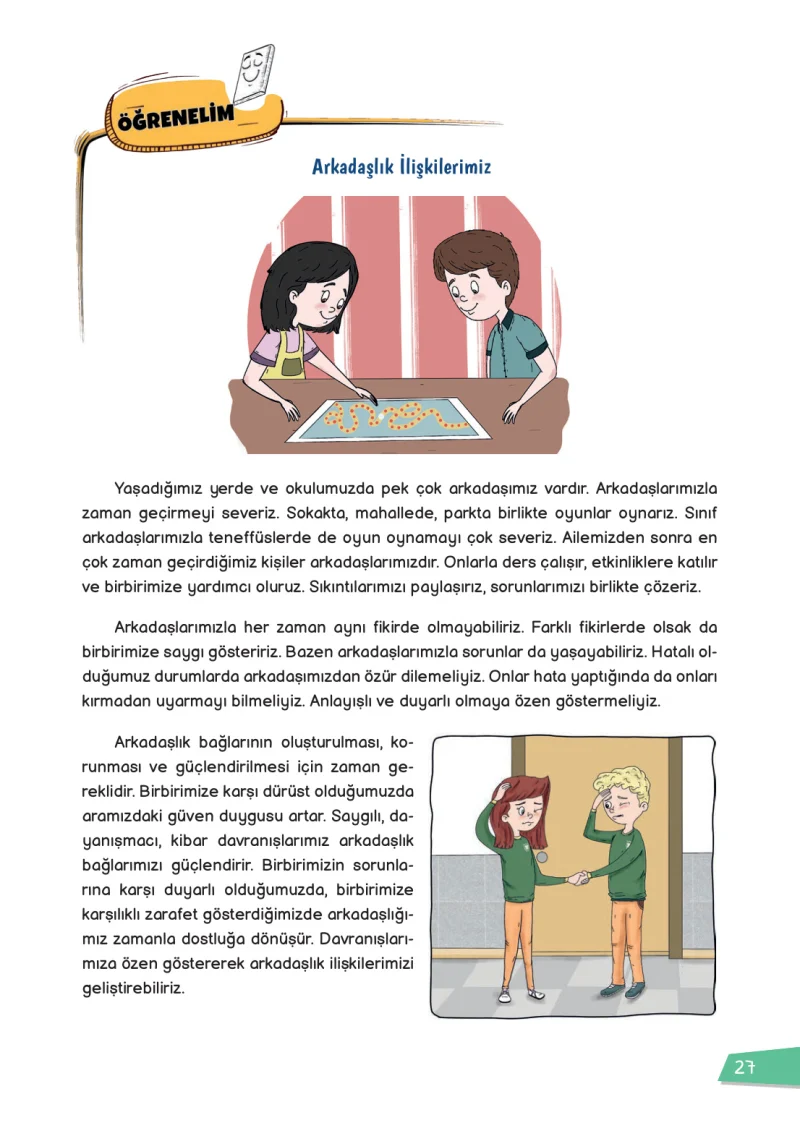3. Sınıf Hayat Bilgisi Ders Kitabı Cevapları Meb Yayınları 1 Sayfa 27