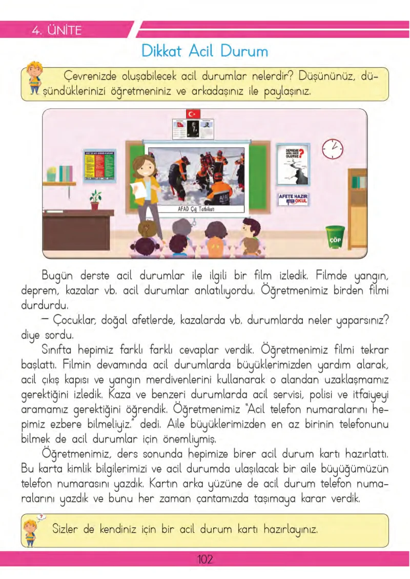 3. Sınıf Hayat Bilgisi Ders Kitabı Cevapları Meb Yayınları 2 Sayfa 102