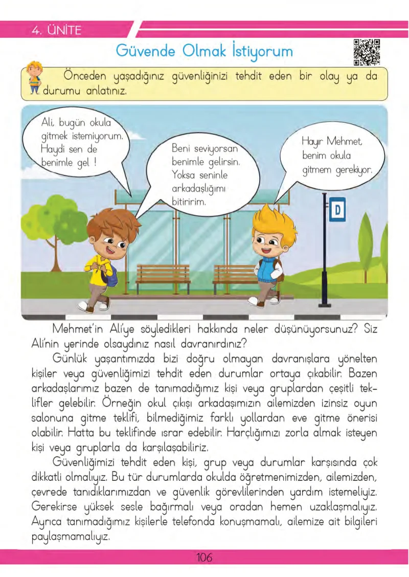 3. Sınıf Hayat Bilgisi Ders Kitabı Cevapları Meb Yayınları 2 Sayfa 106