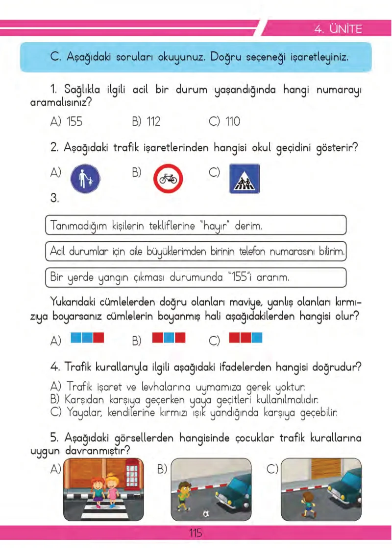 3. Sınıf Hayat Bilgisi Ders Kitabı Cevapları Meb Yayınları 2 Sayfa 115