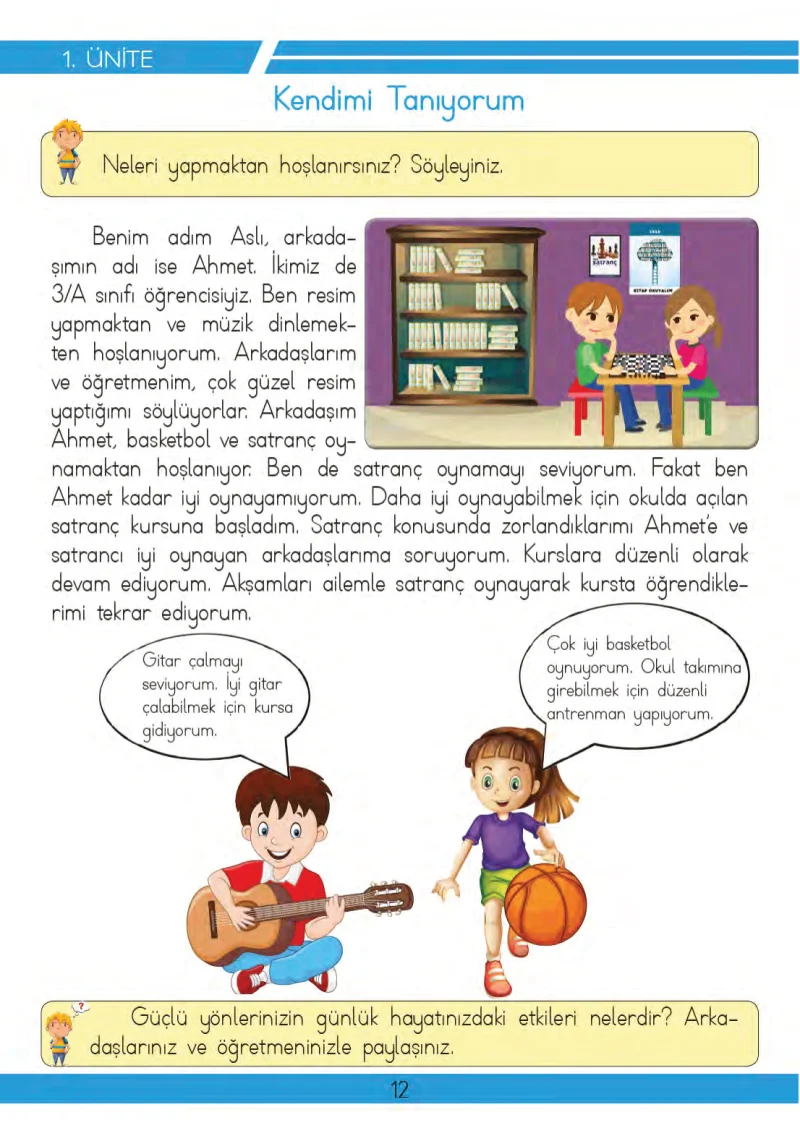 3. Sınıf Hayat Bilgisi Ders Kitabı Cevapları Meb Yayınları 2 Sayfa 12