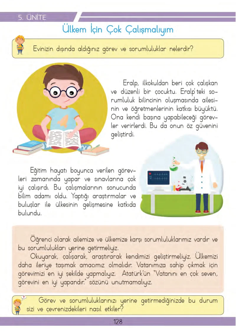 3. Sınıf Hayat Bilgisi Ders Kitabı Cevapları Meb Yayınları 2 Sayfa 128