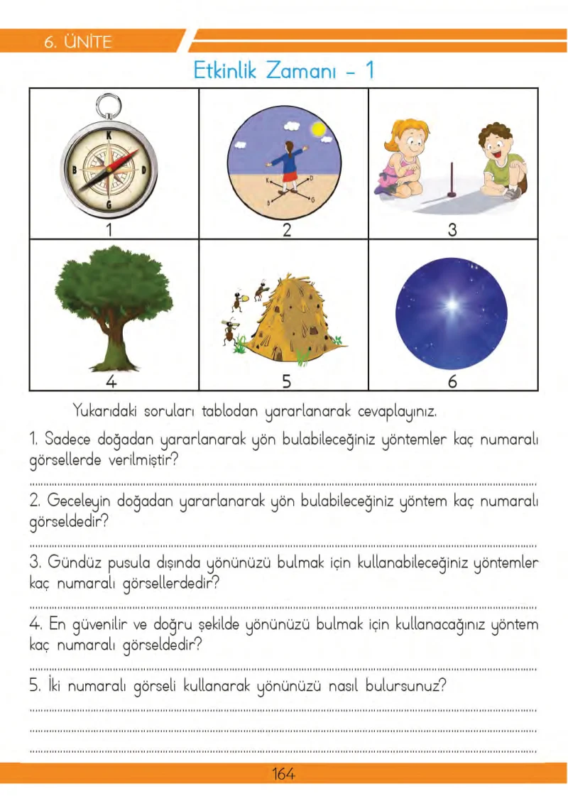 3. Sınıf Hayat Bilgisi Ders Kitabı Cevapları Meb Yayınları 2 Sayfa 164