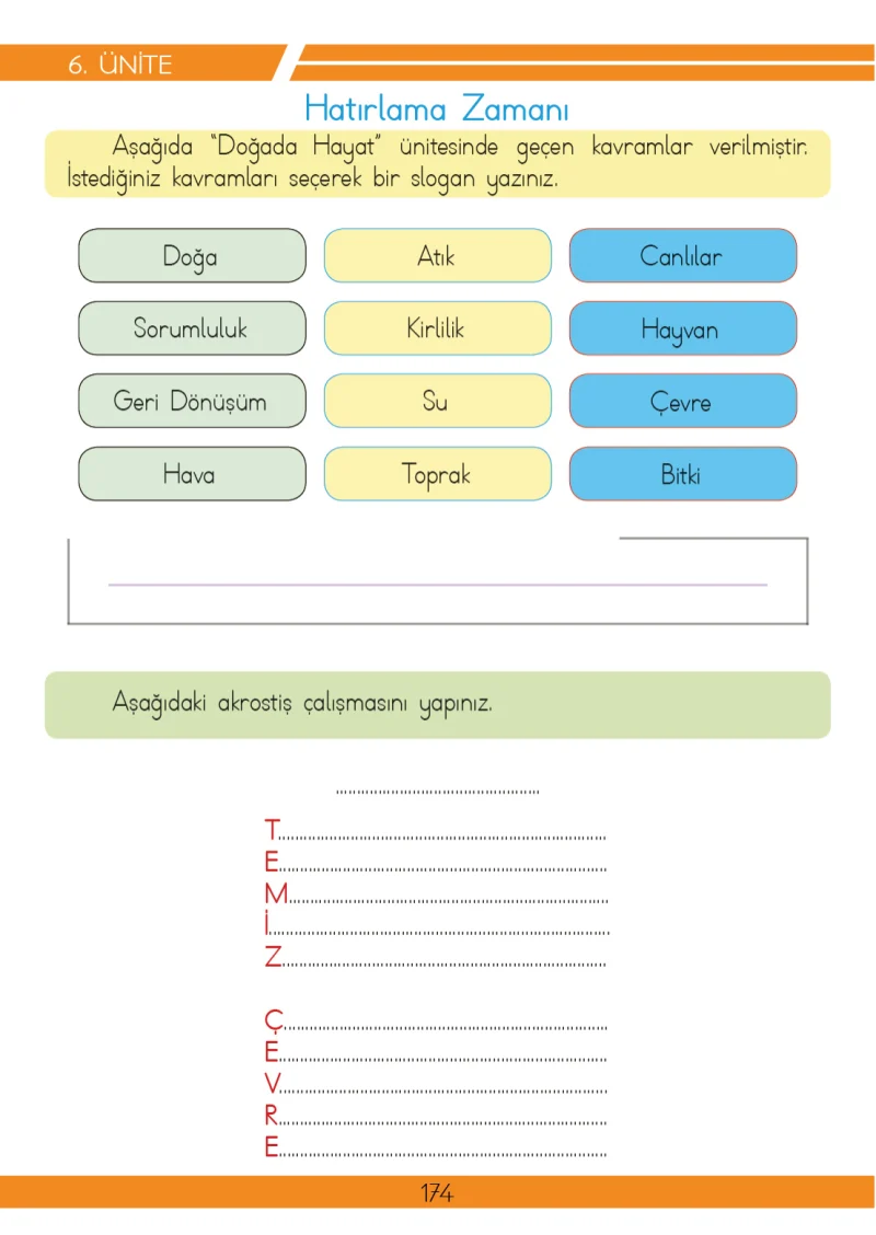 3. Sınıf Hayat Bilgisi Ders Kitabı Cevapları Meb Yayınları 2 Sayfa 174