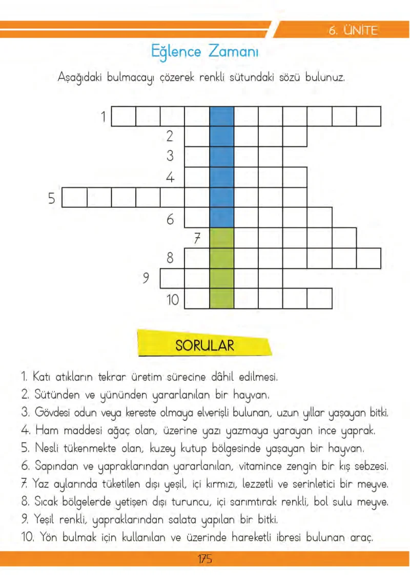 3. Sınıf Hayat Bilgisi Ders Kitabı Cevapları Meb Yayınları 2 Sayfa 175