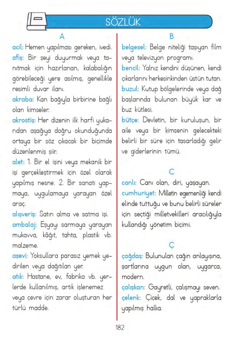3. Sınıf Hayat Bilgisi Ders Kitabı Cevapları Meb Yayınları 2 Sayfa 182