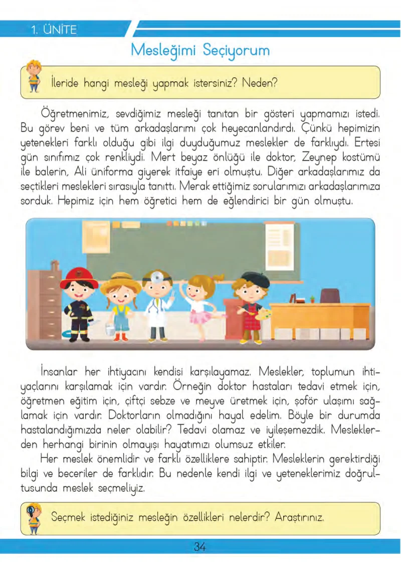 3. Sınıf Hayat Bilgisi Ders Kitabı Cevapları Meb Yayınları 2 Sayfa 34