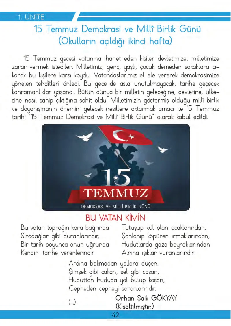 3. Sınıf Hayat Bilgisi Ders Kitabı Cevapları Meb Yayınları 2 Sayfa 42