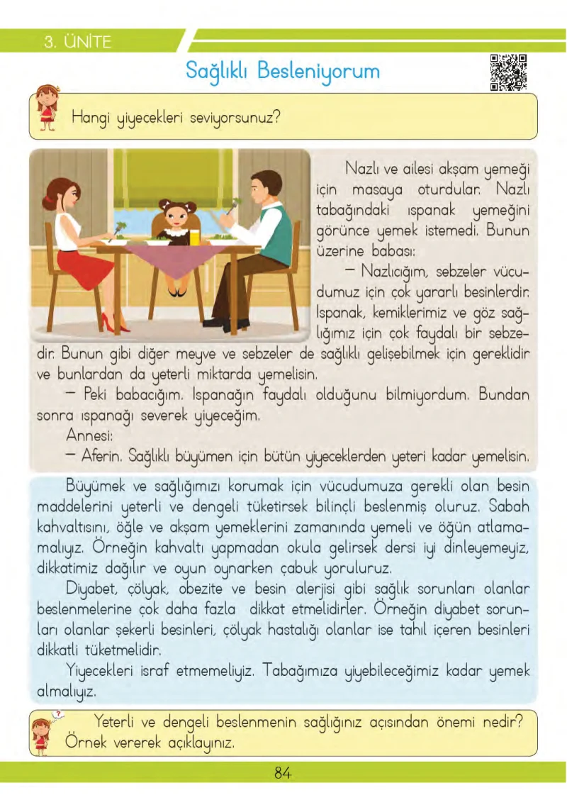 3. Sınıf Hayat Bilgisi Ders Kitabı Cevapları Meb Yayınları 2 Sayfa 84
