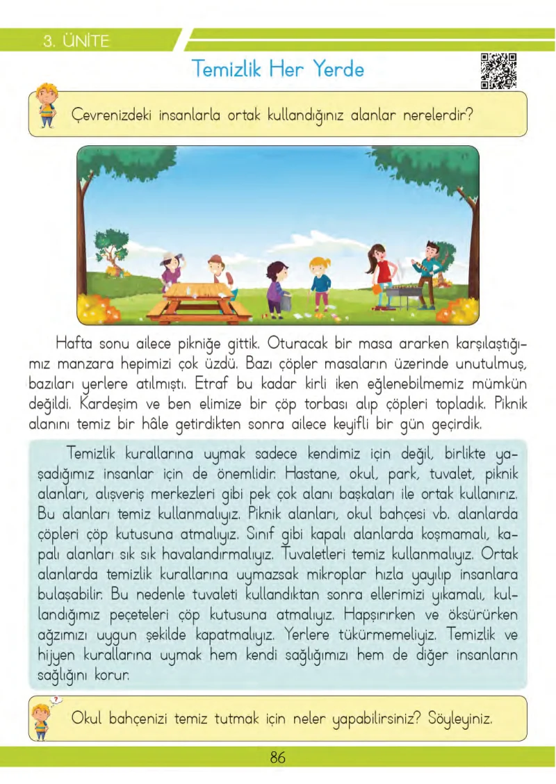 3. Sınıf Hayat Bilgisi Ders Kitabı Cevapları Meb Yayınları 2 Sayfa 86