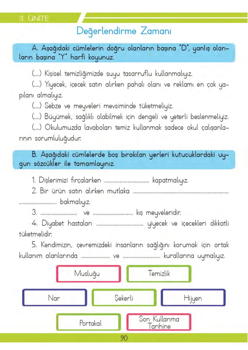 3. Sınıf Hayat Bilgisi Ders Kitabı Cevapları Meb Yayınları 2 Sayfa 90