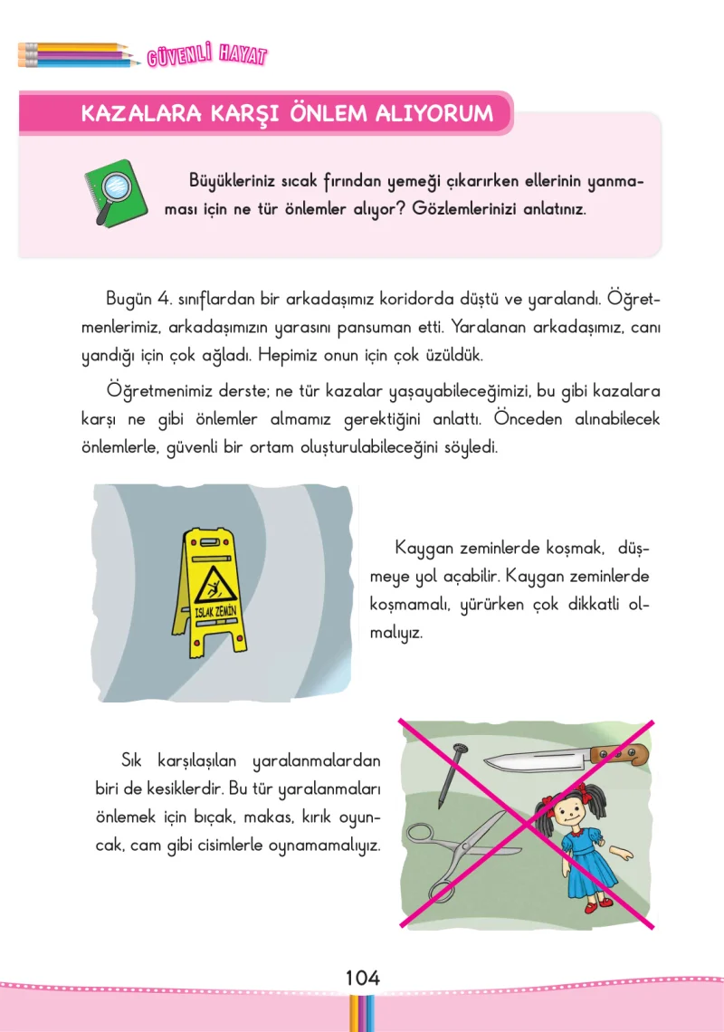 3. Sınıf Hayat Bilgisi Ders Kitabı Cevapları Pasifik Yayınları Sayfa 104