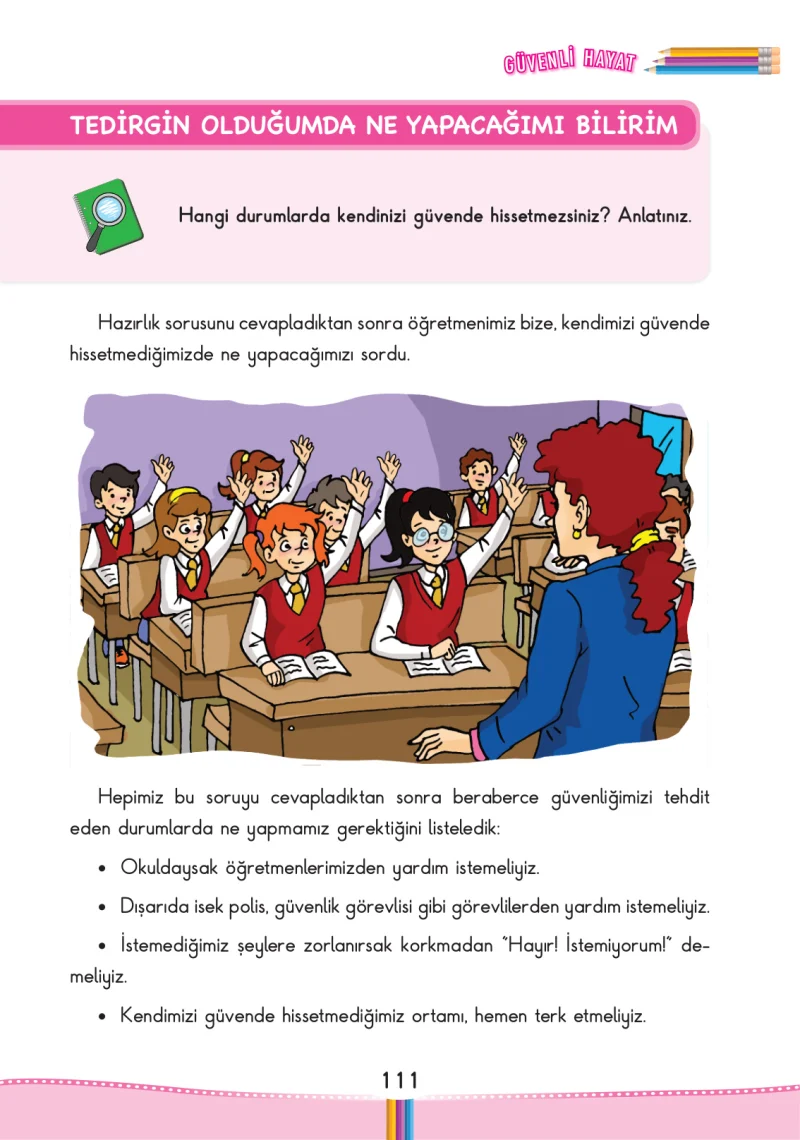 3. Sınıf Hayat Bilgisi Ders Kitabı Cevapları Pasifik Yayınları Sayfa 111