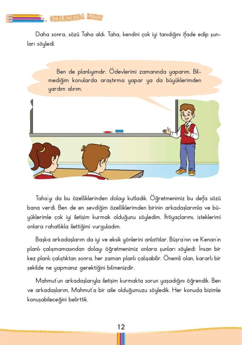3. Sınıf Hayat Bilgisi Ders Kitabı Cevapları Pasifik Yayınları Sayfa 12