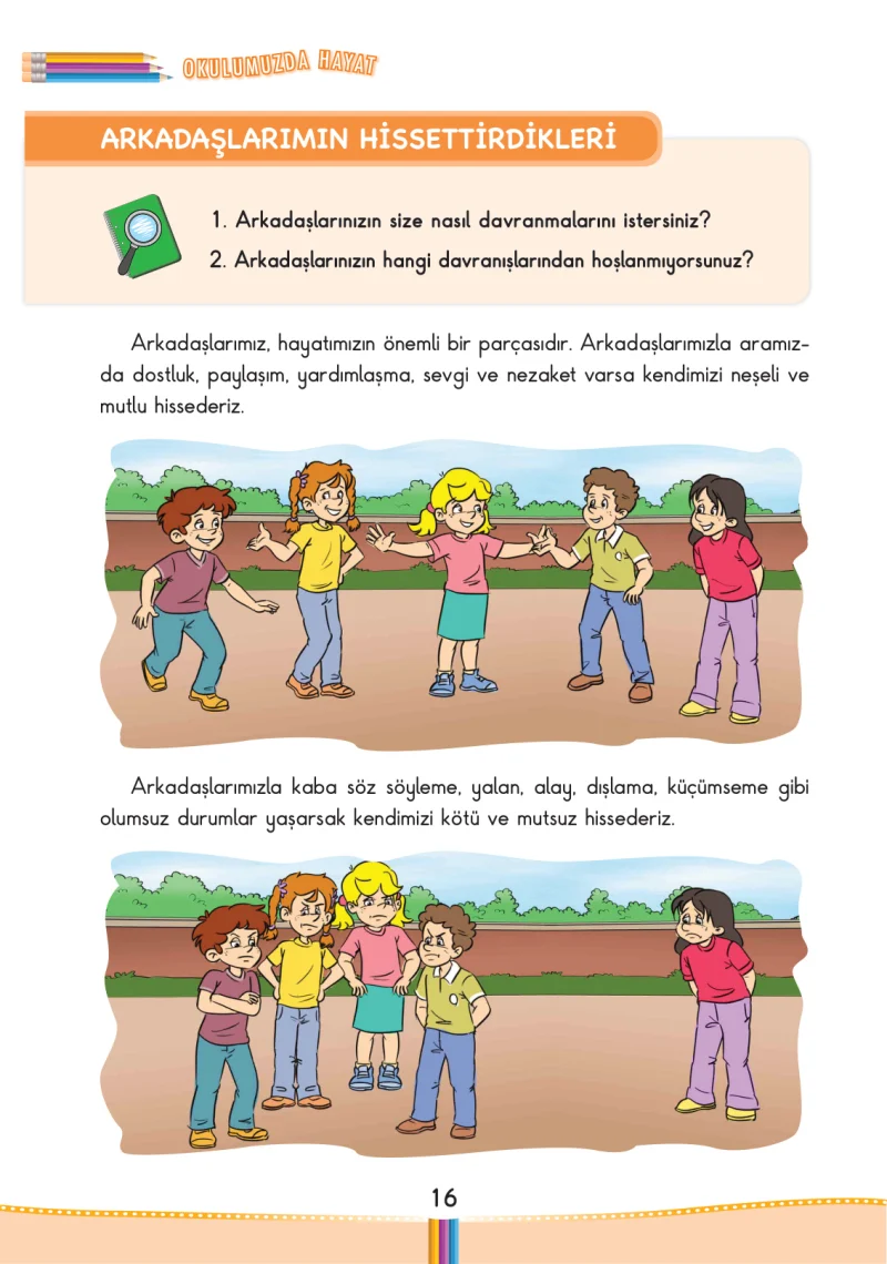 3. Sınıf Hayat Bilgisi Ders Kitabı Cevapları Pasifik Yayınları Sayfa 16