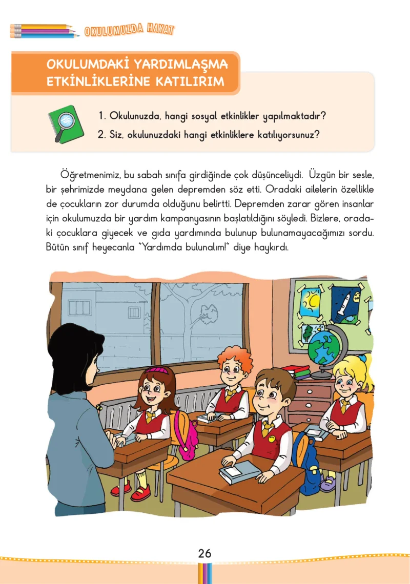 3. Sınıf Hayat Bilgisi Ders Kitabı Cevapları Pasifik Yayınları Sayfa 26
