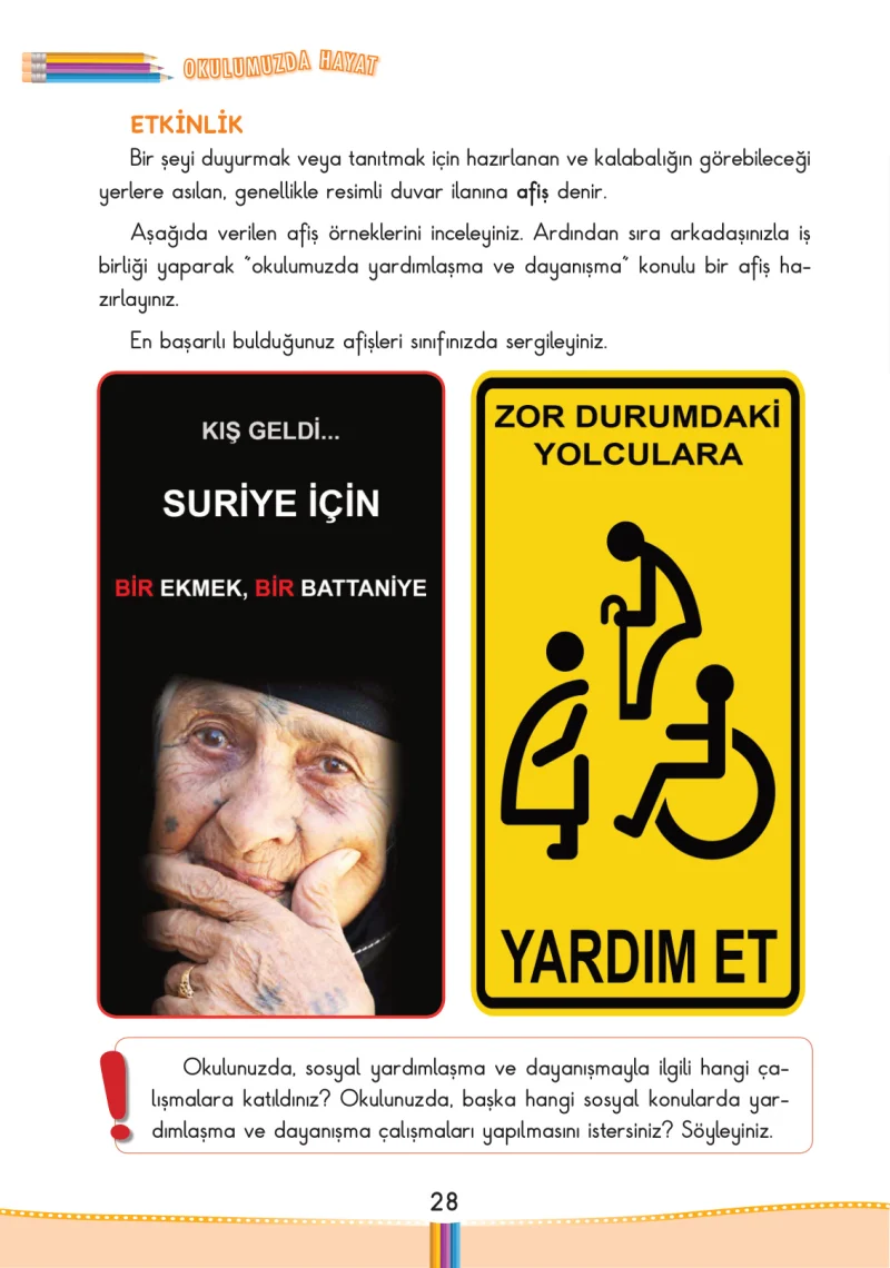 3. Sınıf Hayat Bilgisi Ders Kitabı Cevapları Pasifik Yayınları Sayfa 28