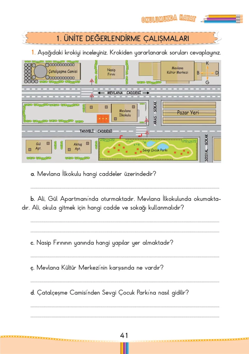 3. Sınıf Hayat Bilgisi Ders Kitabı Cevapları Pasifik Yayınları Sayfa 41