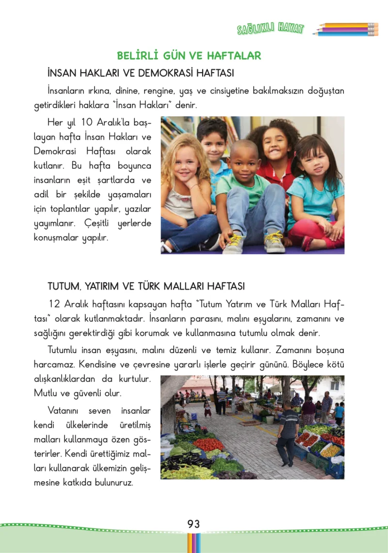 3. Sınıf Hayat Bilgisi Ders Kitabı Cevapları Pasifik Yayınları Sayfa 93