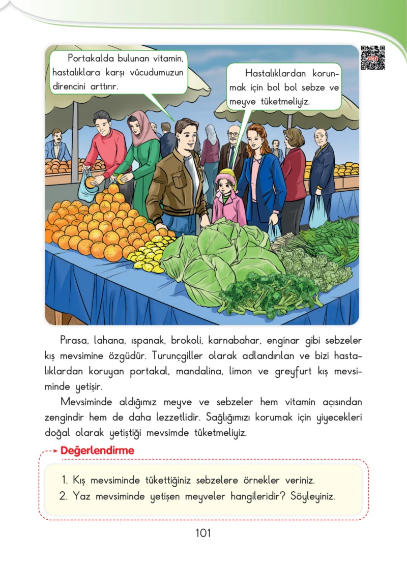 3. Sınıf Hayat Bilgisi Ders Kitabı Cevapları SDR İpekyolu Yayınları Sayfa 101