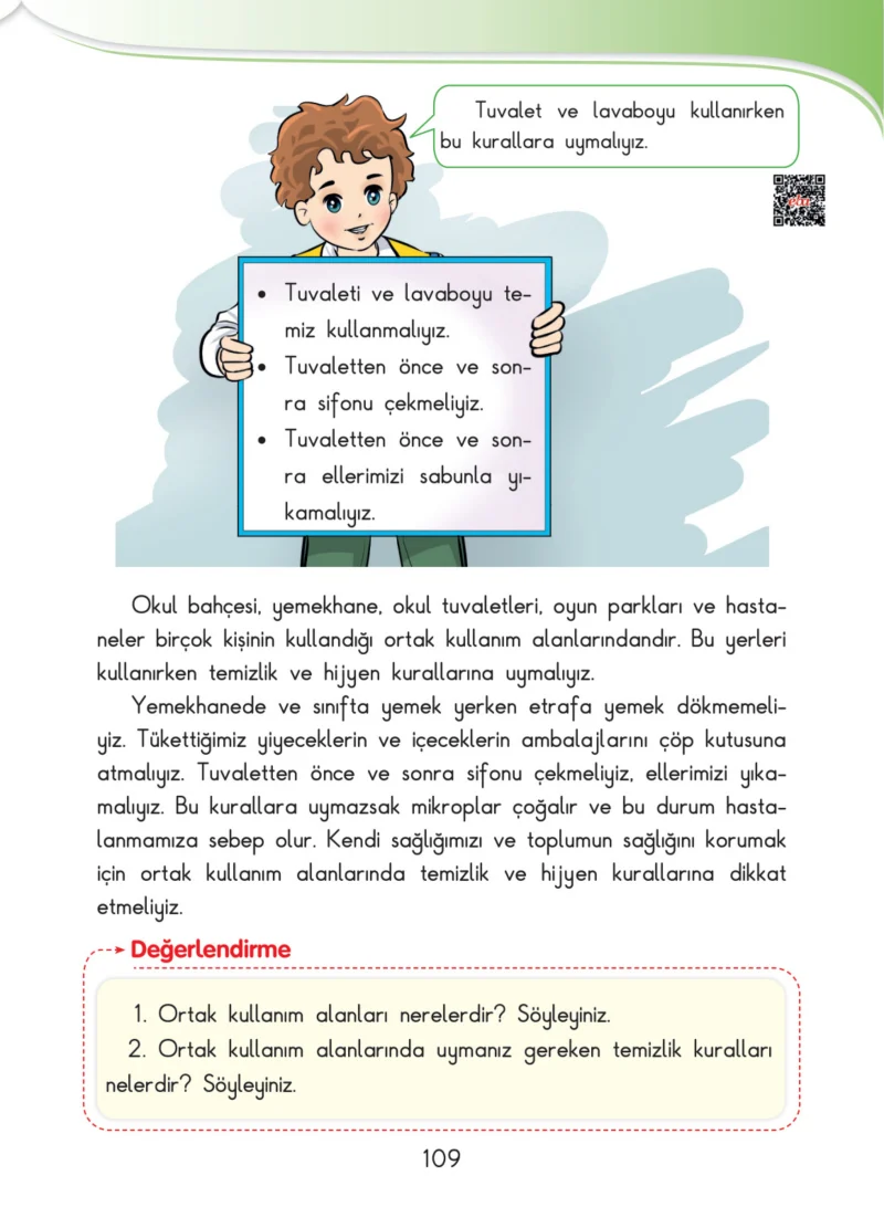3. Sınıf Hayat Bilgisi Ders Kitabı Cevapları SDR İpekyolu Yayınları Sayfa 109