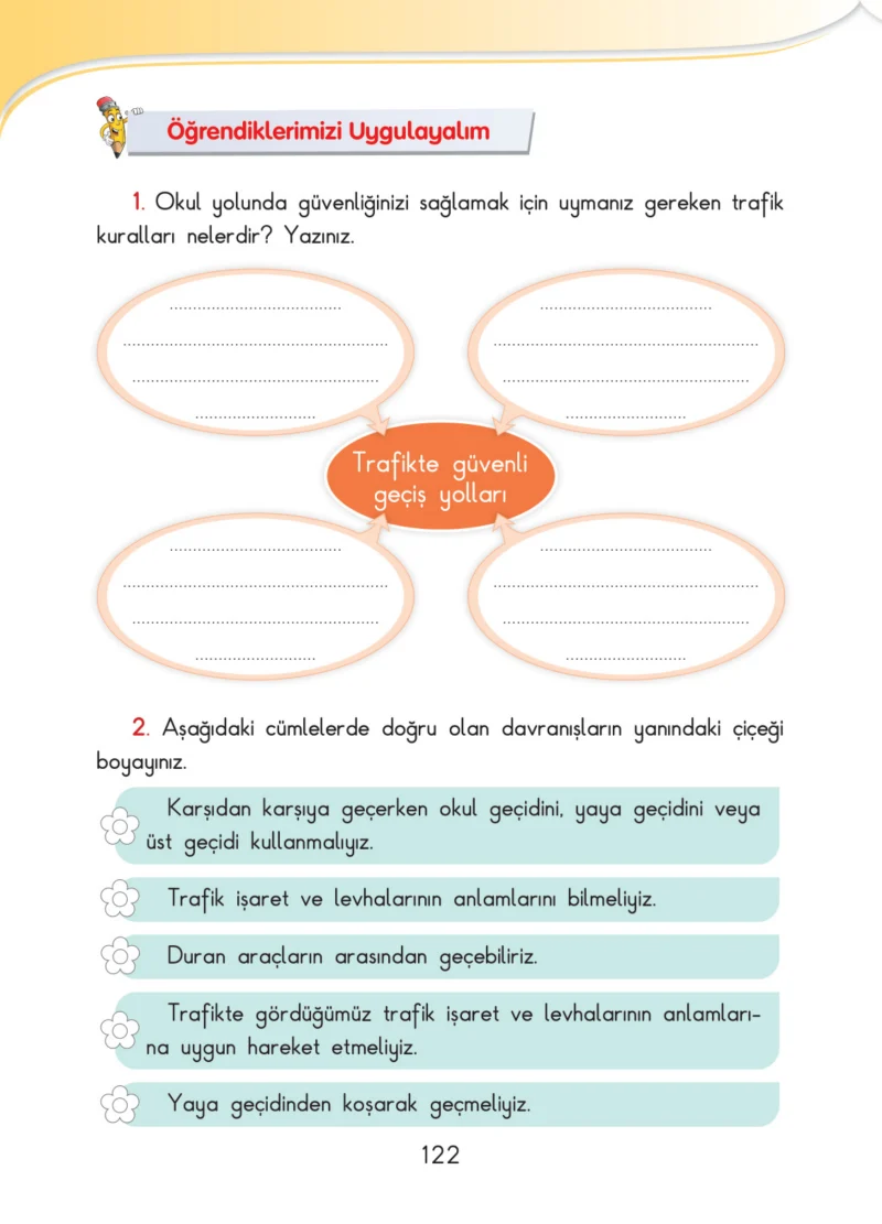 3. Sınıf Hayat Bilgisi Ders Kitabı Cevapları SDR İpekyolu Yayınları Sayfa 122