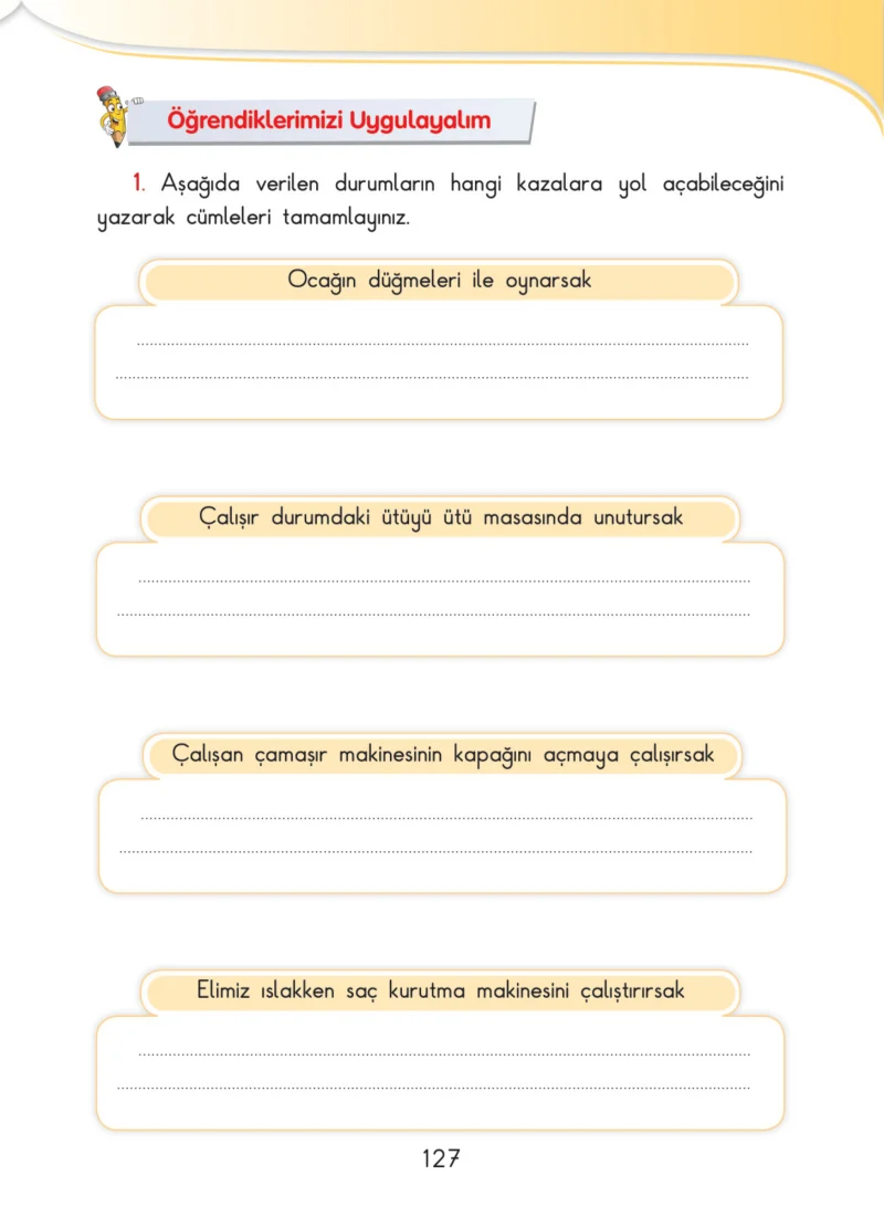 3. Sınıf Hayat Bilgisi Ders Kitabı Cevapları SDR İpekyolu Yayınları Sayfa 127