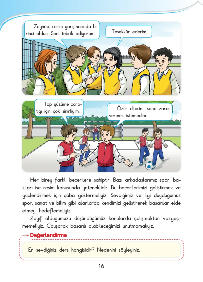 3. Sınıf Hayat Bilgisi Ders Kitabı Cevapları SDR İpekyolu Yayınları Sayfa 16
