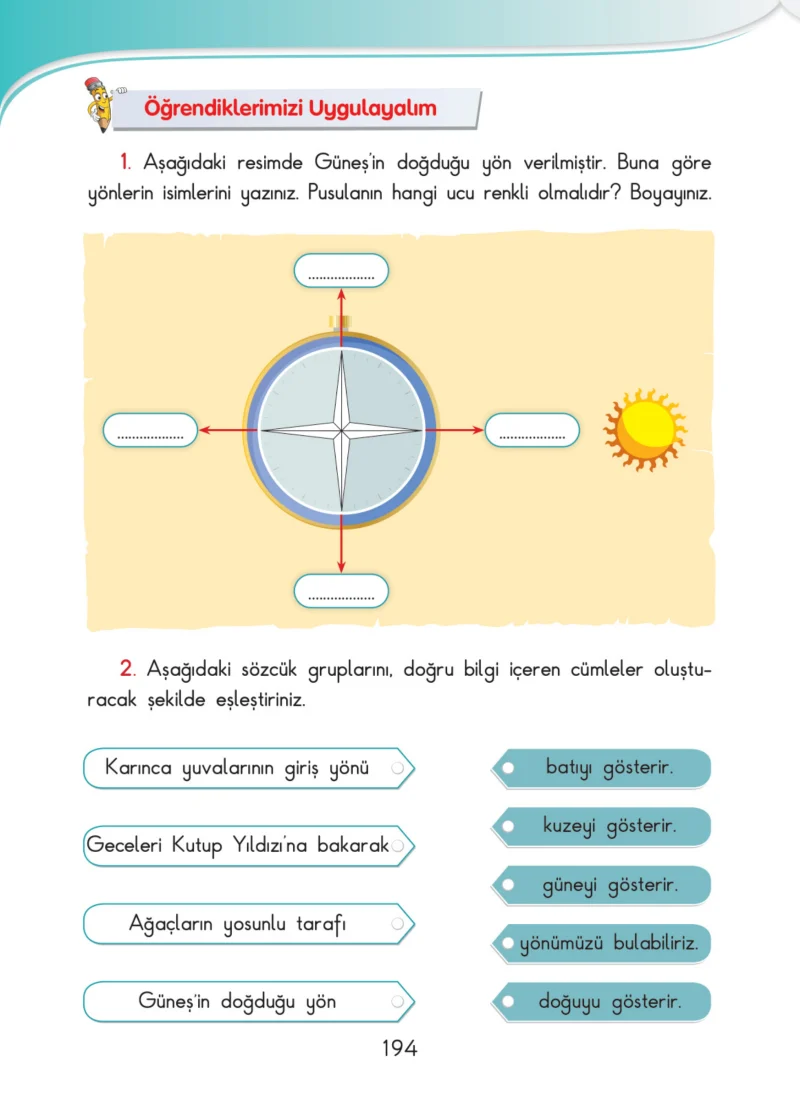 3. Sınıf Hayat Bilgisi Ders Kitabı Cevapları SDR İpekyolu Yayınları Sayfa 194