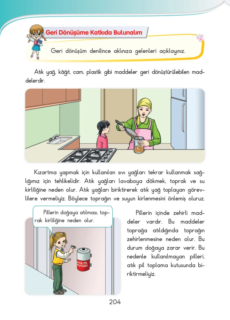 3. Sınıf Hayat Bilgisi Ders Kitabı Cevapları SDR İpekyolu Yayınları Sayfa 204