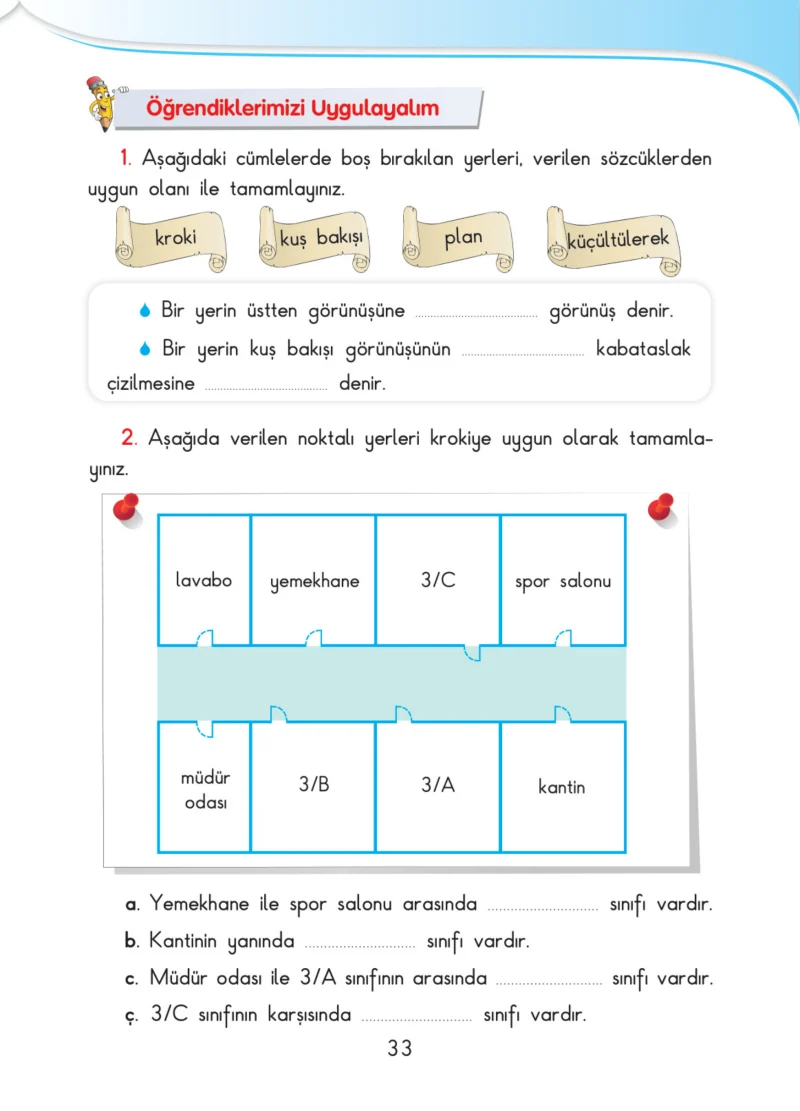 3. Sınıf Hayat Bilgisi Ders Kitabı Cevapları SDR İpekyolu Yayınları Sayfa 33