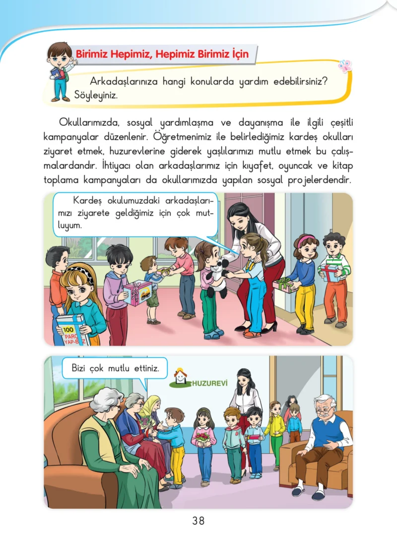 3. Sınıf Hayat Bilgisi Ders Kitabı Cevapları SDR İpekyolu Yayınları Sayfa 38