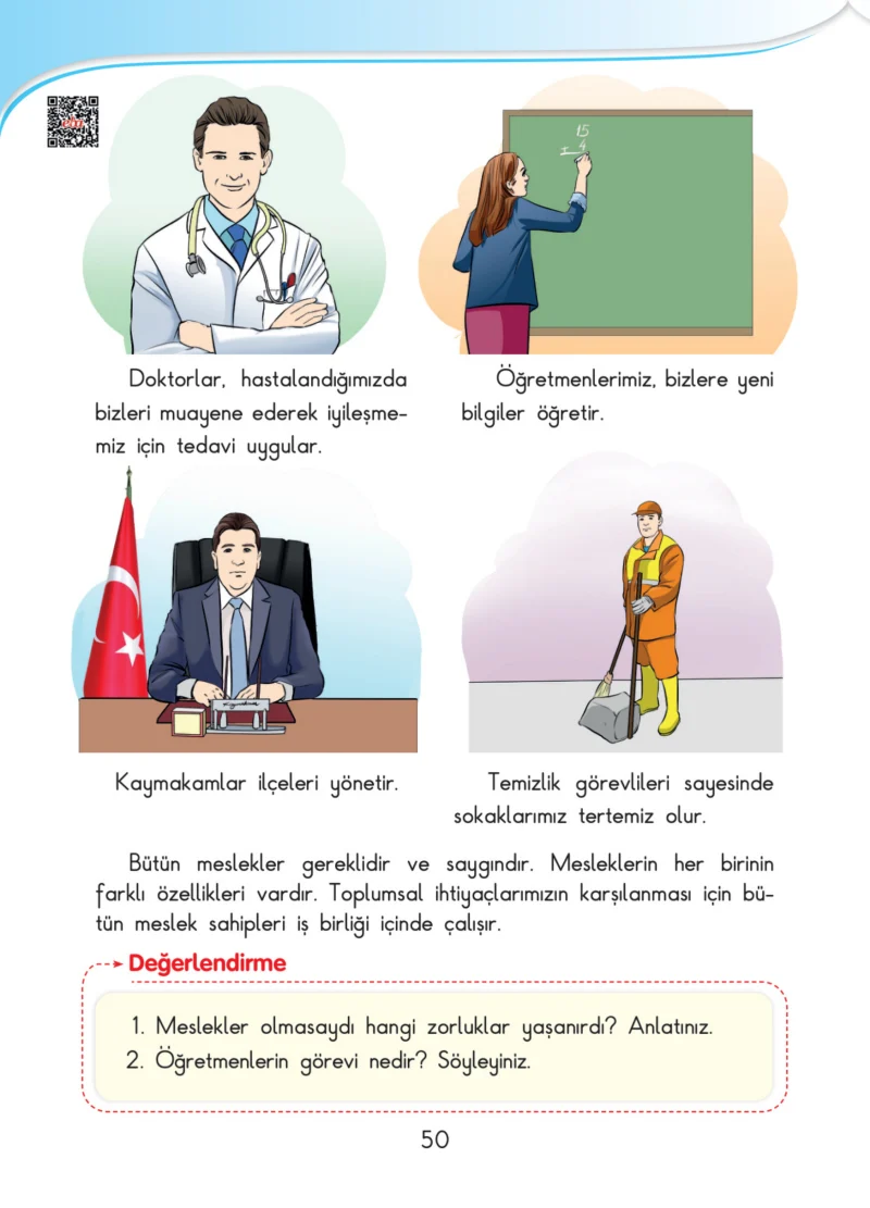 3. Sınıf Hayat Bilgisi Ders Kitabı Cevapları SDR İpekyolu Yayınları Sayfa 50